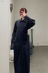mame kurogouchi viscose hemp shirt MM22SS DR033 navy